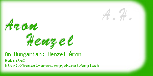 aron henzel business card